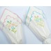 Vintage Pair of Pink & Blue Embroidered Flower Napkins Flower Vase Wall Pockets   382350958738